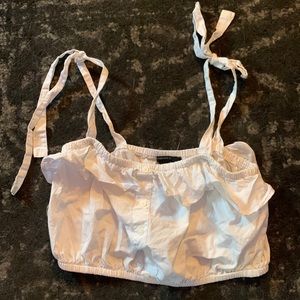 White ruffled bralette